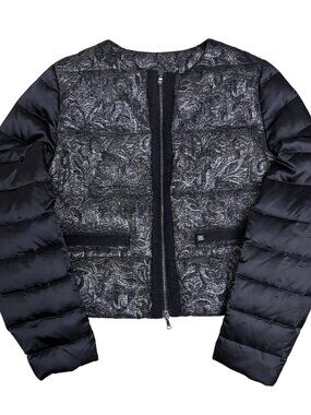 $1,300 PAUL & SHARK Goose Down Puffer Jacket LUXURY Wool Bomber Coat Large
